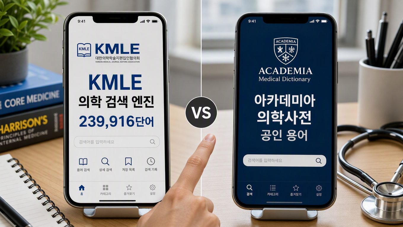 의학사전 선택 기준과 다른 의학정보 서비스 비교