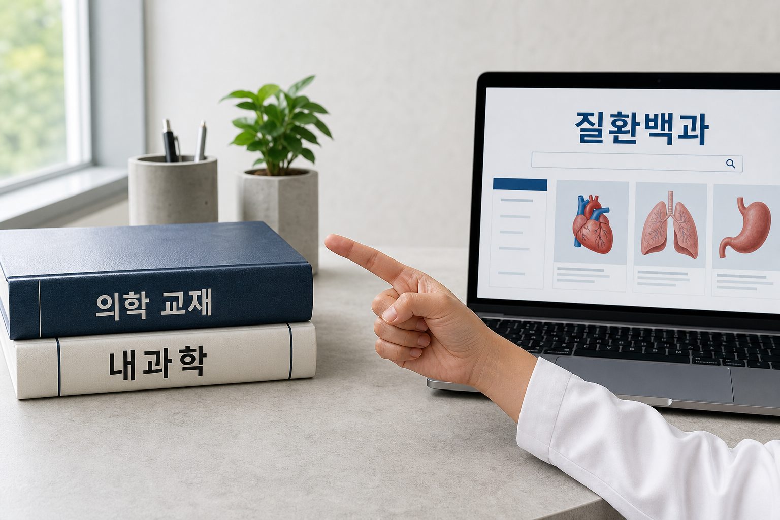 질환 관련 주요 의학 교재와 온라인 플랫폼 비교