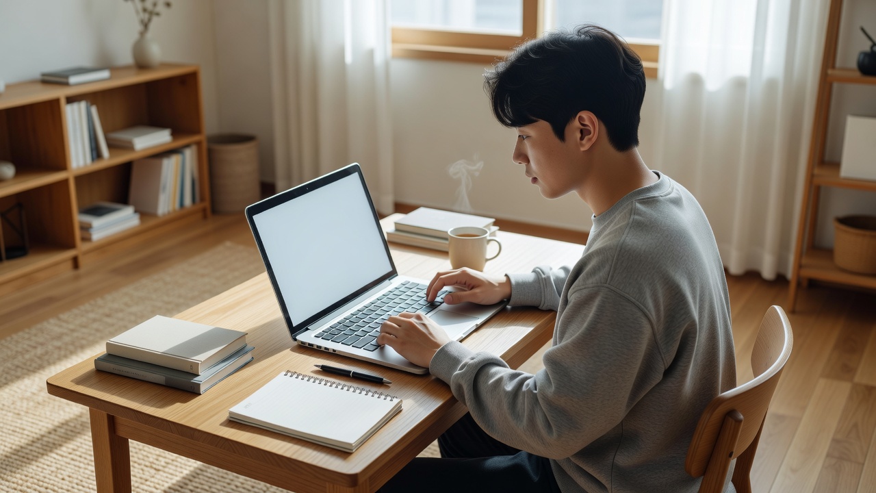 의학용어 검색 사이트를 활용하는 모습