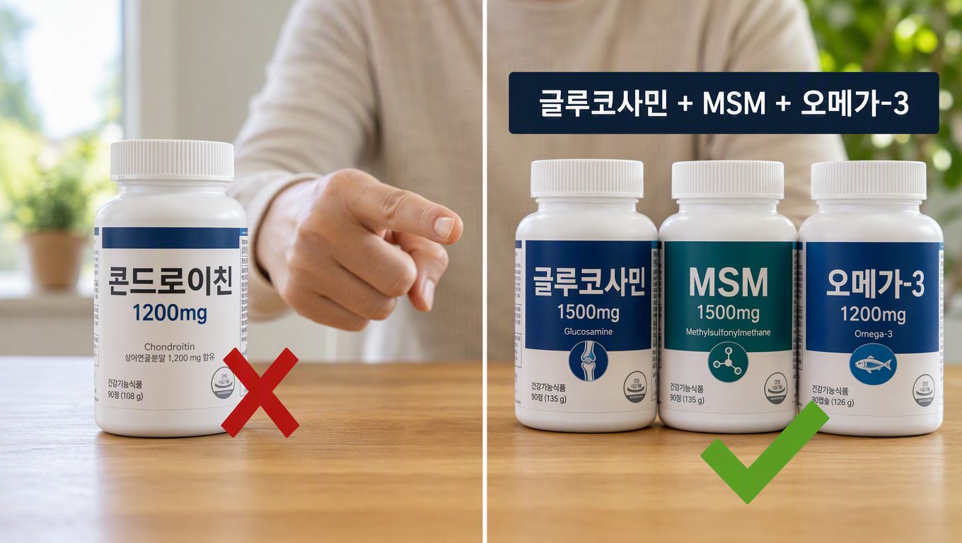 손가락 관절 영양제는 콘드로이친 함량만 보면 되나요