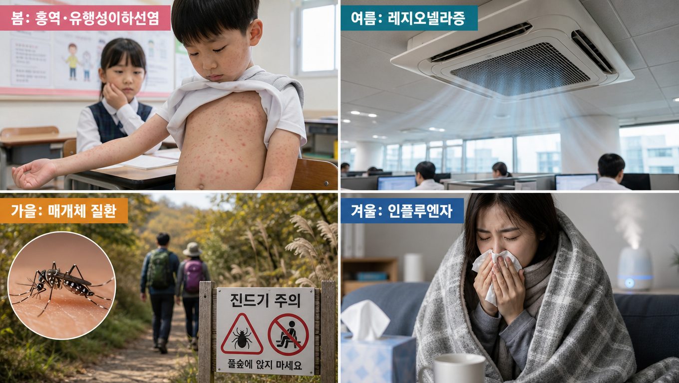 계절별 질환: 호흡기 감염병의 계절적 원인과 증상